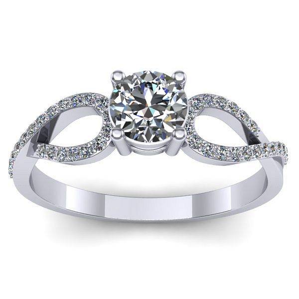 Inel de logodna cu safir alb rotund