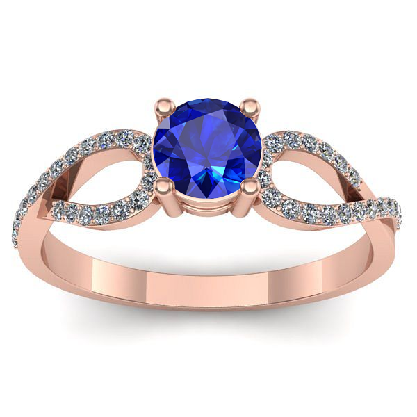 Inel cu safir rotund