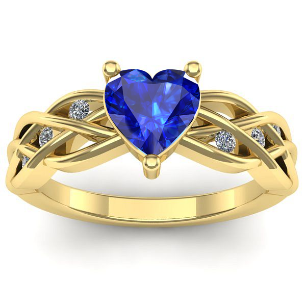 Inel cu safir inima