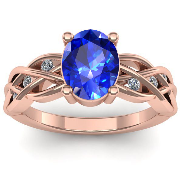 Inel cu safir oval