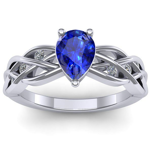 Inel de logodna cu safir lacrima