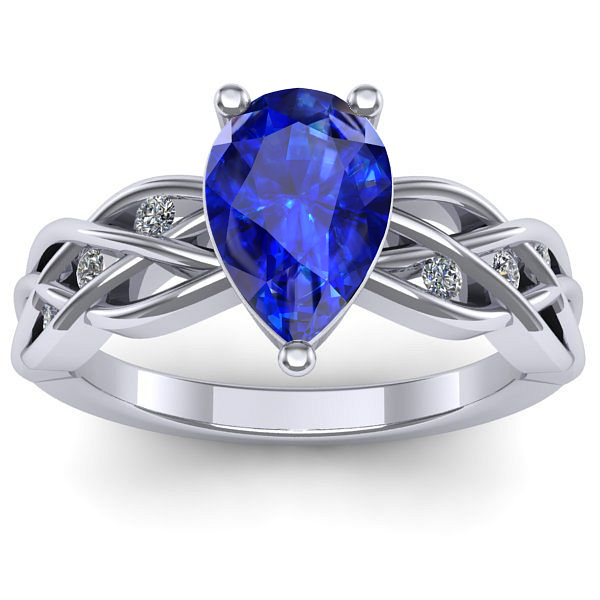 Inel cu safir lacrima