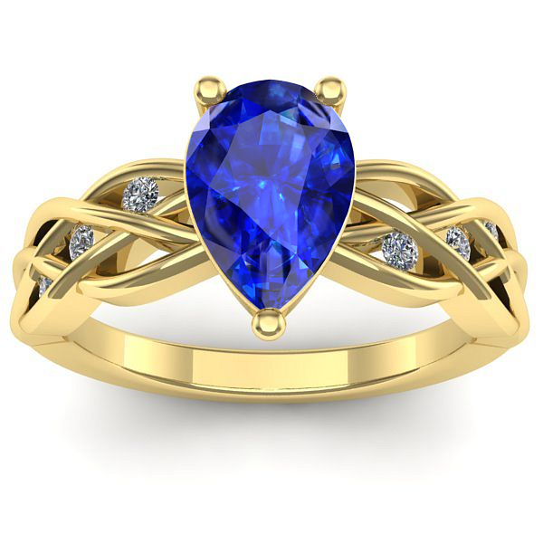 Inel de logodna cu safir lacrima