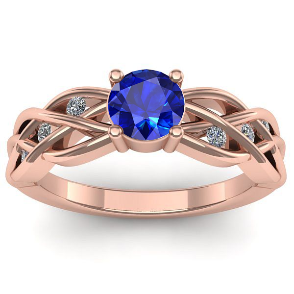 Inel cu safir rotund