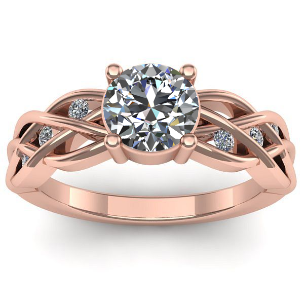 Inel de logodna cu safir alb rotund