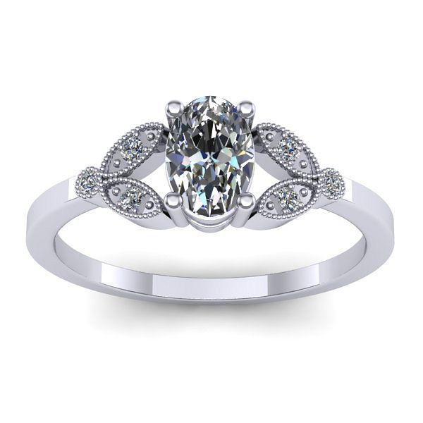 Inel de logodna cu diamant natural oval