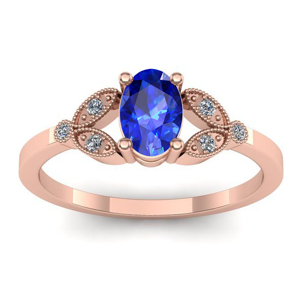 Inel cu safir oval