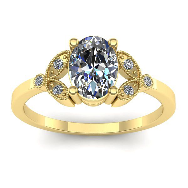 Inel logodna cu diamant de laborator oval