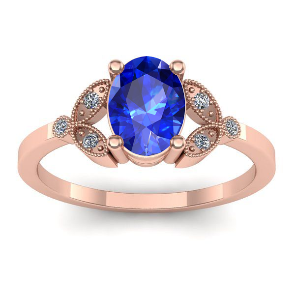Inel cu safir oval