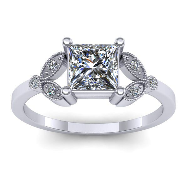 Inel de logodna cu diamant de laborator patrat