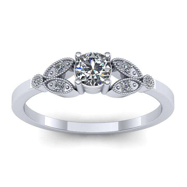 Inel logodna cu diamant rotund
