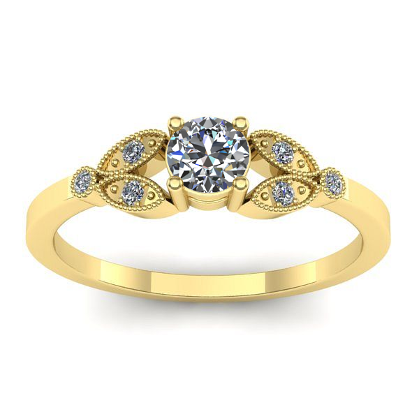 Inel logodna cu diamant rotund