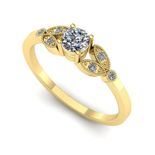 Inel de logodna din aur galben cu diamant