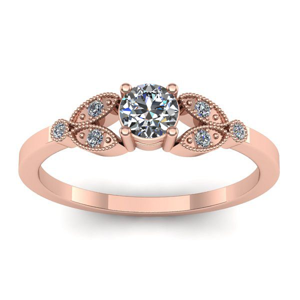 Inel logodna cu diamant rotund