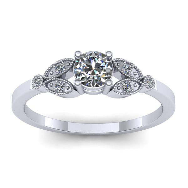 Inel logodna cu diamant rotund