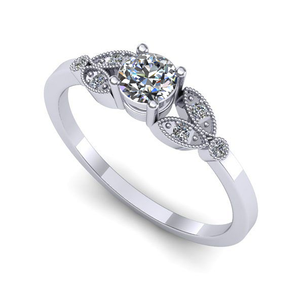 Inel din aur alb cu diamant