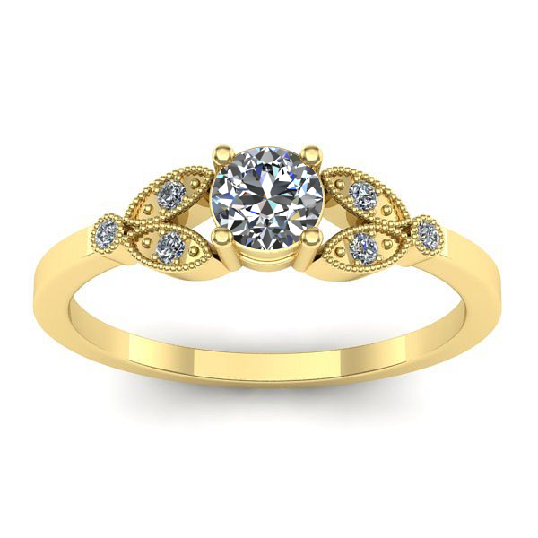 Inel logodna cu diamant rotund