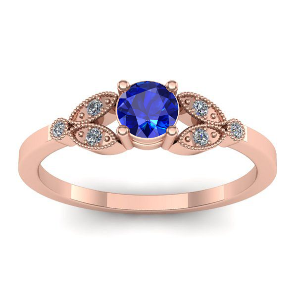 Inel cu safir rotund