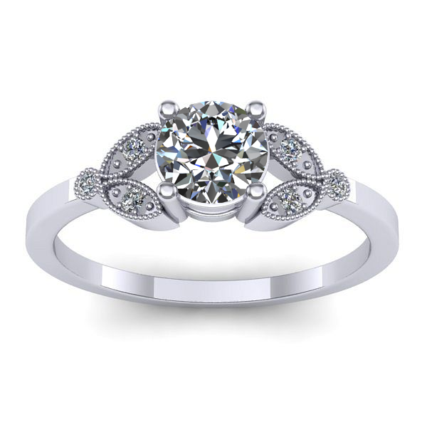 Inel cu diamant rotund