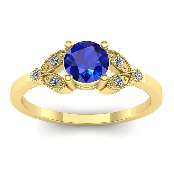 Inel cu safir rotund
