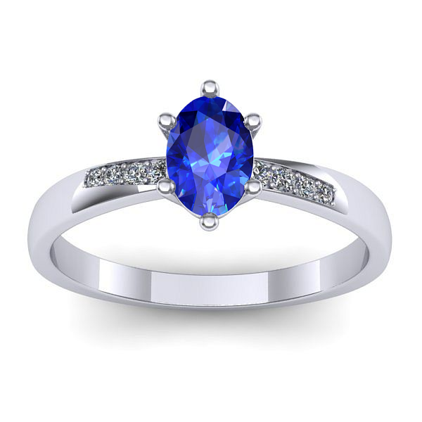 Inel cu safir oval