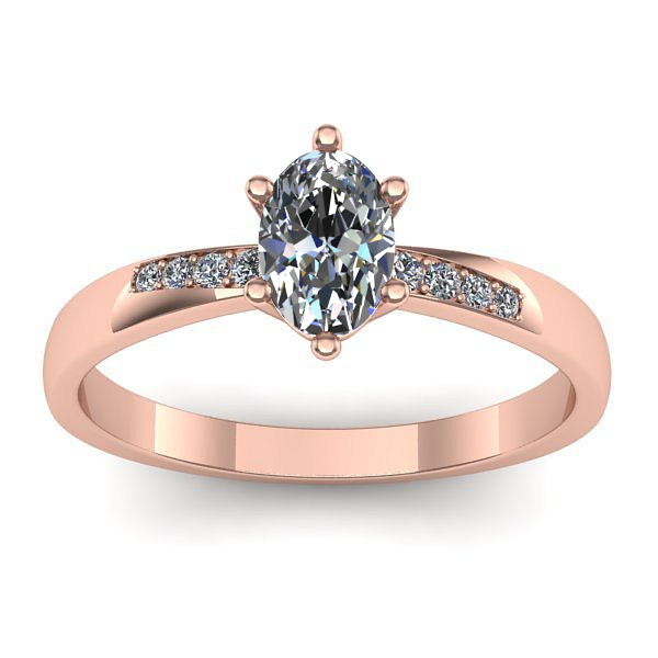 Inel de logodna cu safir alb oval