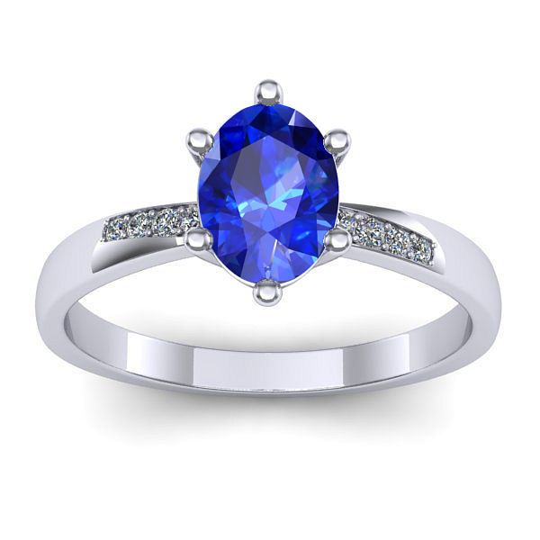 Inel cu safir oval