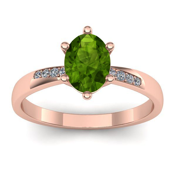 Inel logodna cu peridot oval