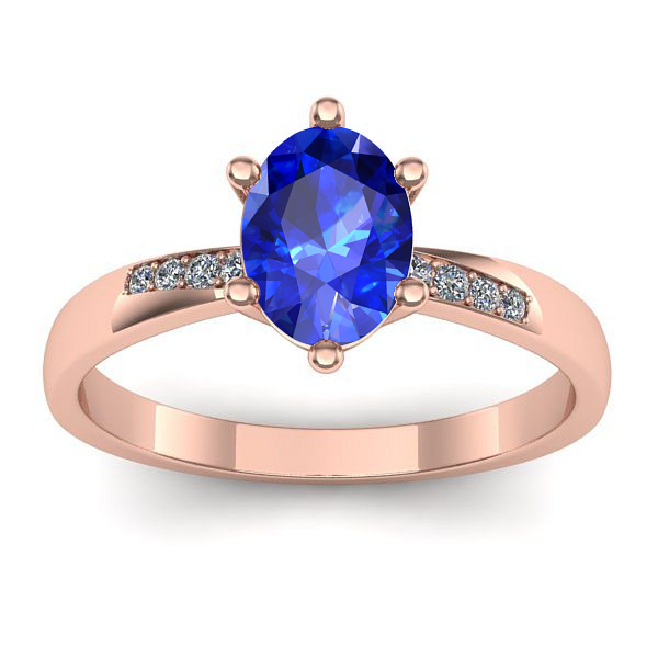 Inel cu safir oval