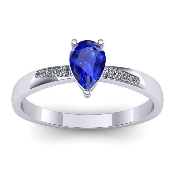 Inel cu safir lacrima