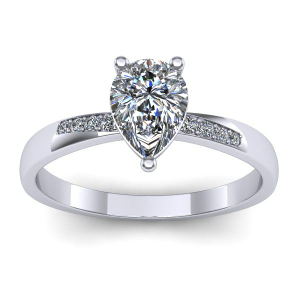 Inel de logodna cu diamant de laborator lacrima