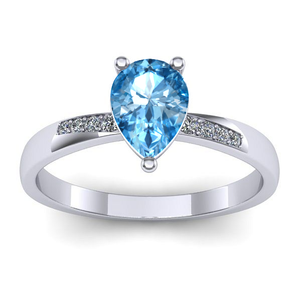 Inel cu topaz blue lacrima