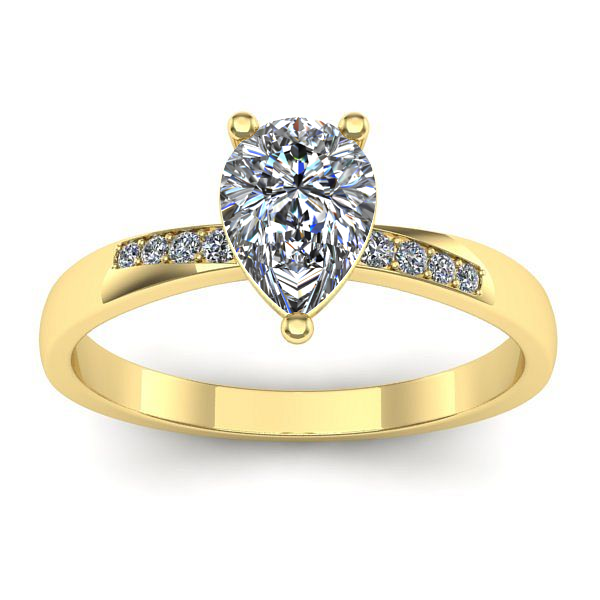 Inel de logodna cu diamant de laborator lacrima