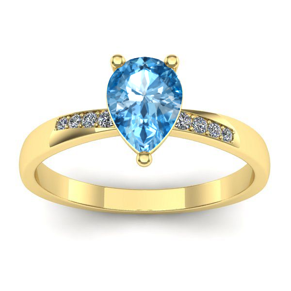 Inel cu topaz blue lacrima