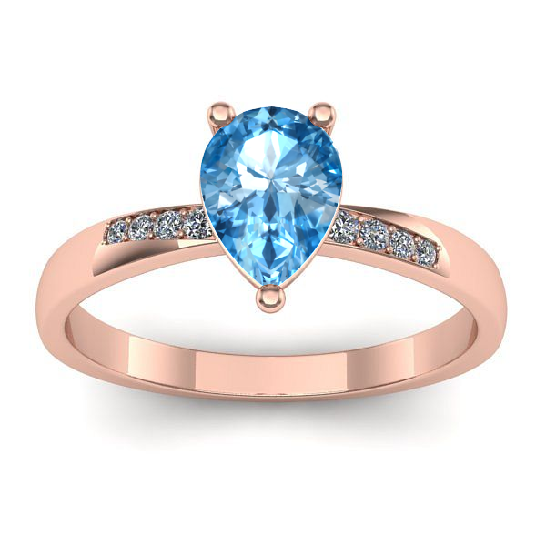 Inel logodna cu topaz blue lacrima