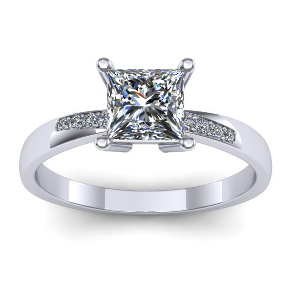 Inel de logodna cu diamant de laborator patrat