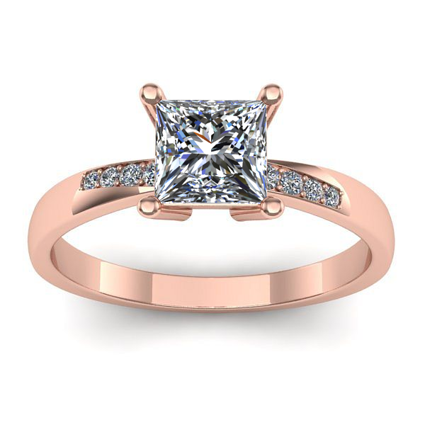 Inel de logodna cu diamant de laborator patrat