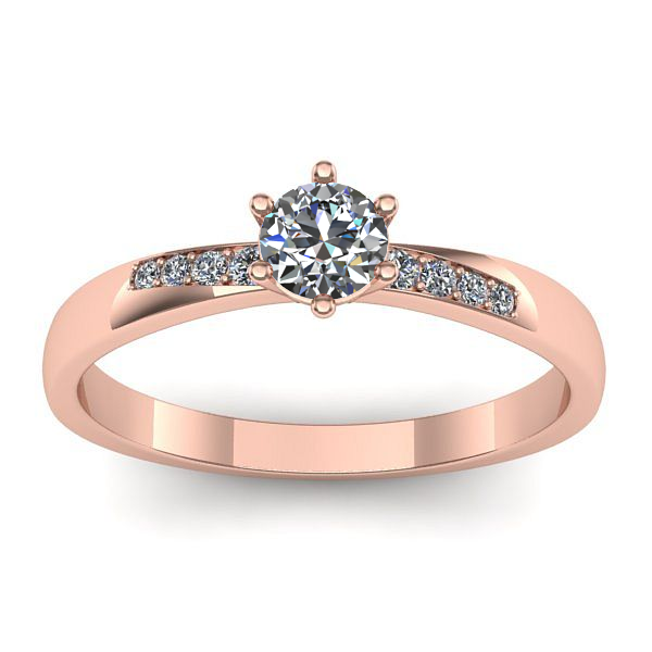 Inel de logodna cu diamant rotund