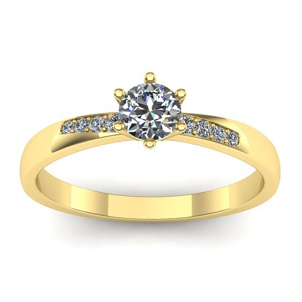 Inel de logodna cu diamant rotund