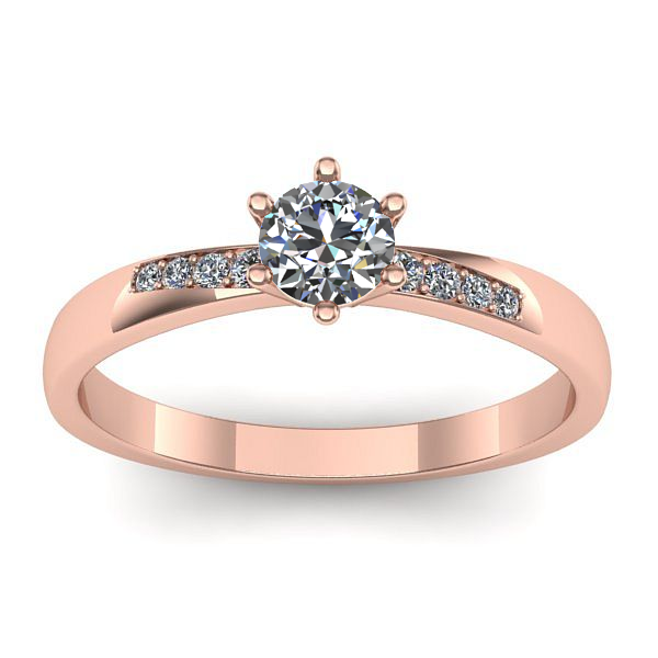 Inel de logodna cu diamant rotund