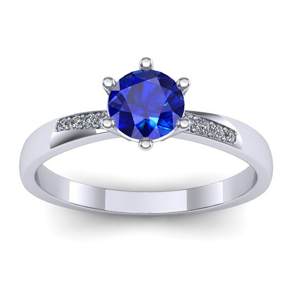 Inel cu safir rotund