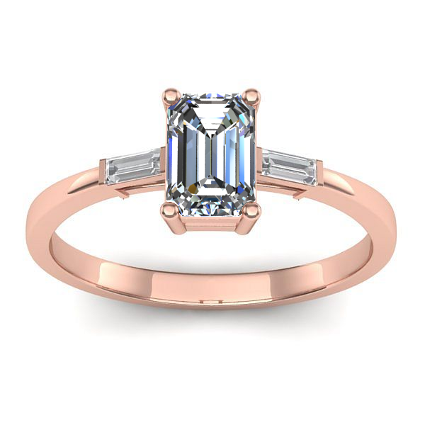 Inel de logodna cu safir alb dreptunghiular