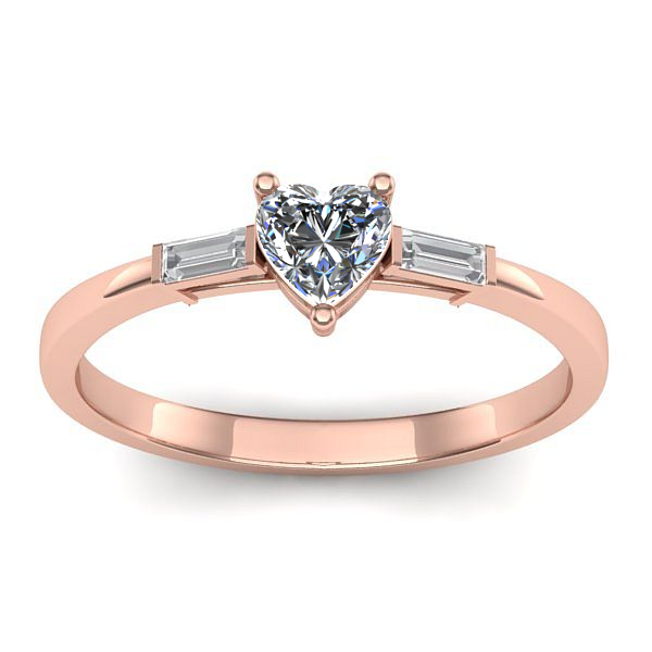 Inel logodna cu safir alb inima