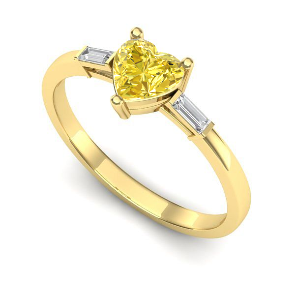 Inel din aur galben cu safir galben