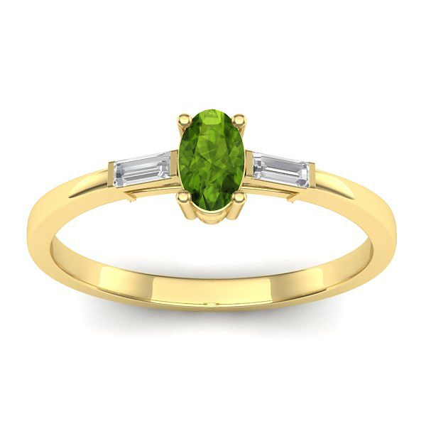 Inel logodna cu peridot oval