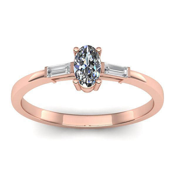 Inel cu safir alb oval