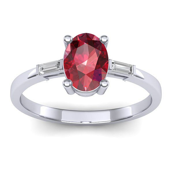 Inel logodna cu rubin oval