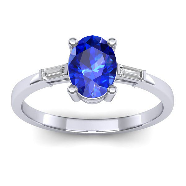 Inel cu safir oval