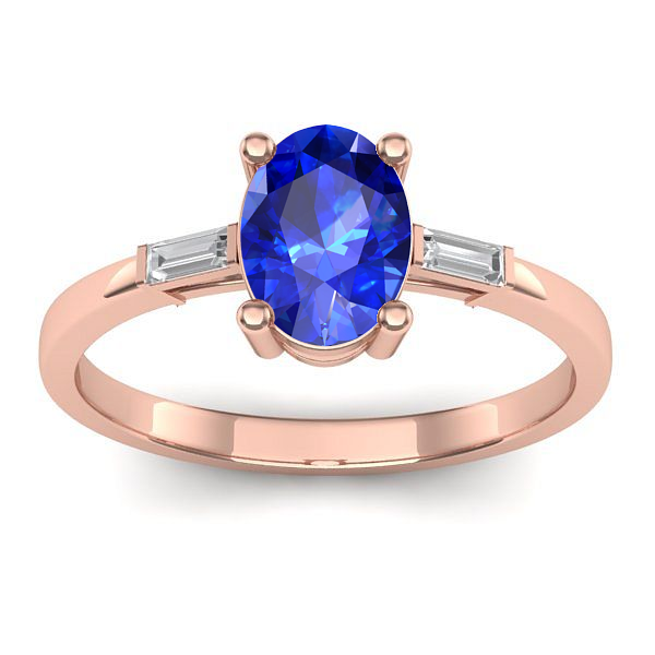 Inel logodna cu safir oval