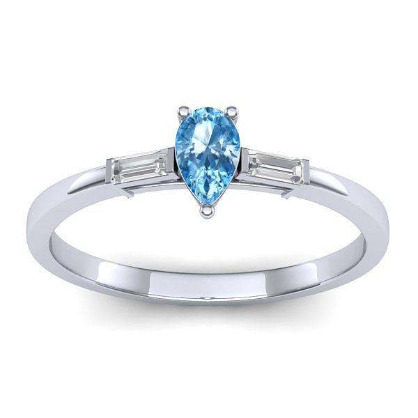 Inel logodna cu topaz blue lacrima